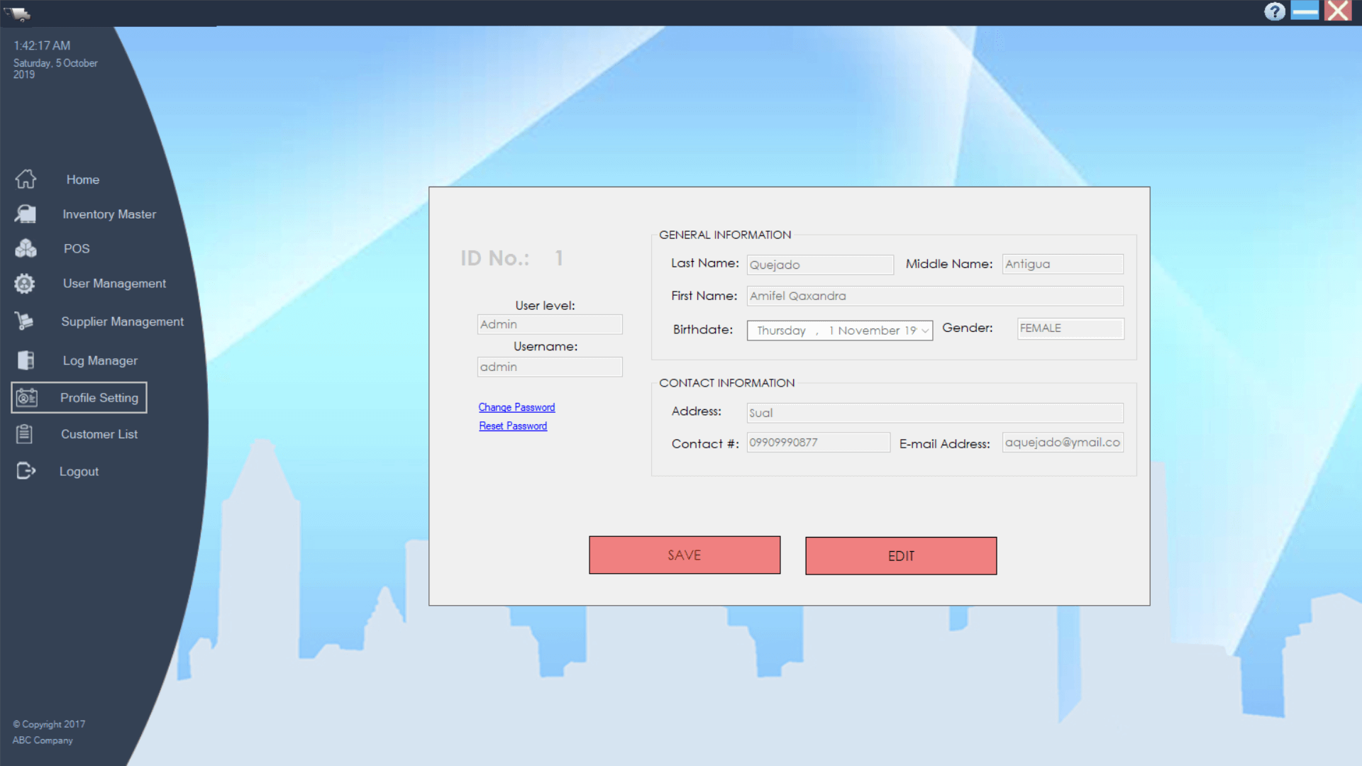 Profile Setting